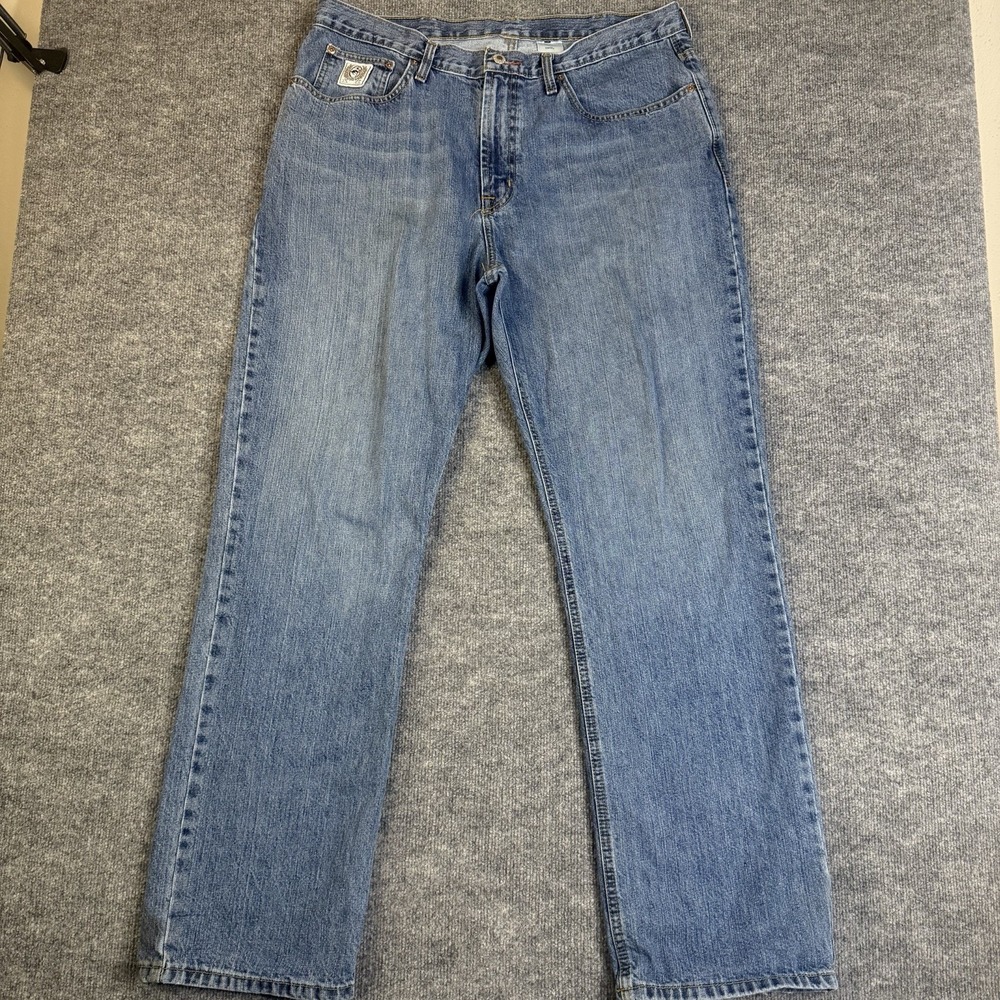 Cinch Jeans Mens 38x34 Blue Medium Wash Straight Leg Western Denim (40x34) - Picture 2 of 16